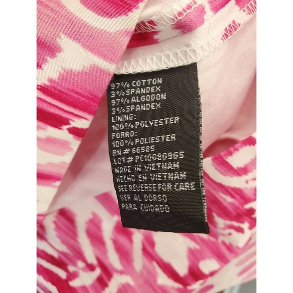 Perceptions Women's Pink Cotton Sleeveless Sweatheart Neck Knee Length Dress 12 - Picture 9 of 11